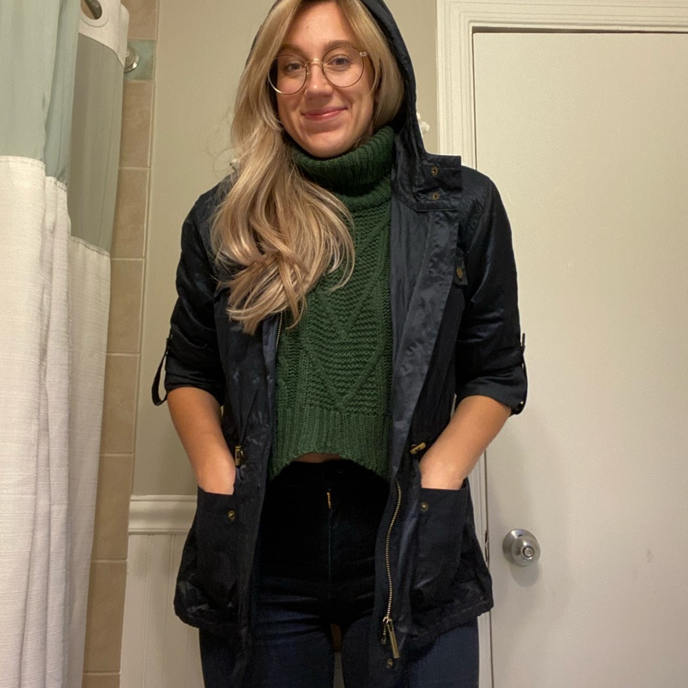 Blue Michael Kors Rain Jacket